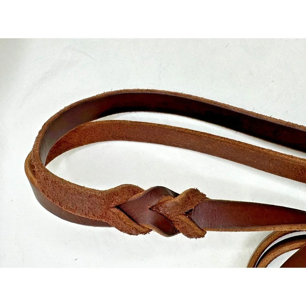 Genuine Leather Dog leash Braided Oiled Heavy Duty 61 in